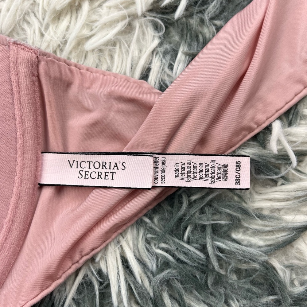 Victoria's Secret Women's Pink Racerback T-shirt Push-up Full Coverage Bra 38C - Picture 4 of 9